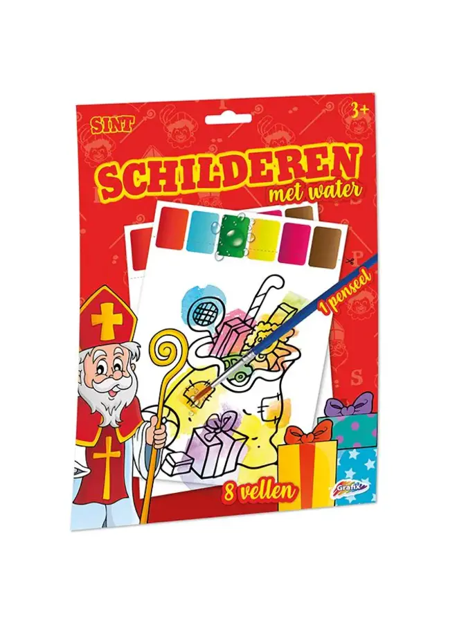 Sint schilderen met waterverf