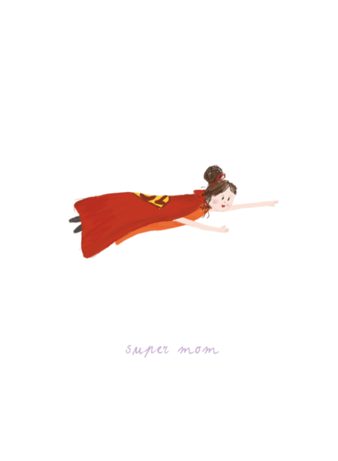 Nadine Illustraties - Kaart - Super Mom - A075