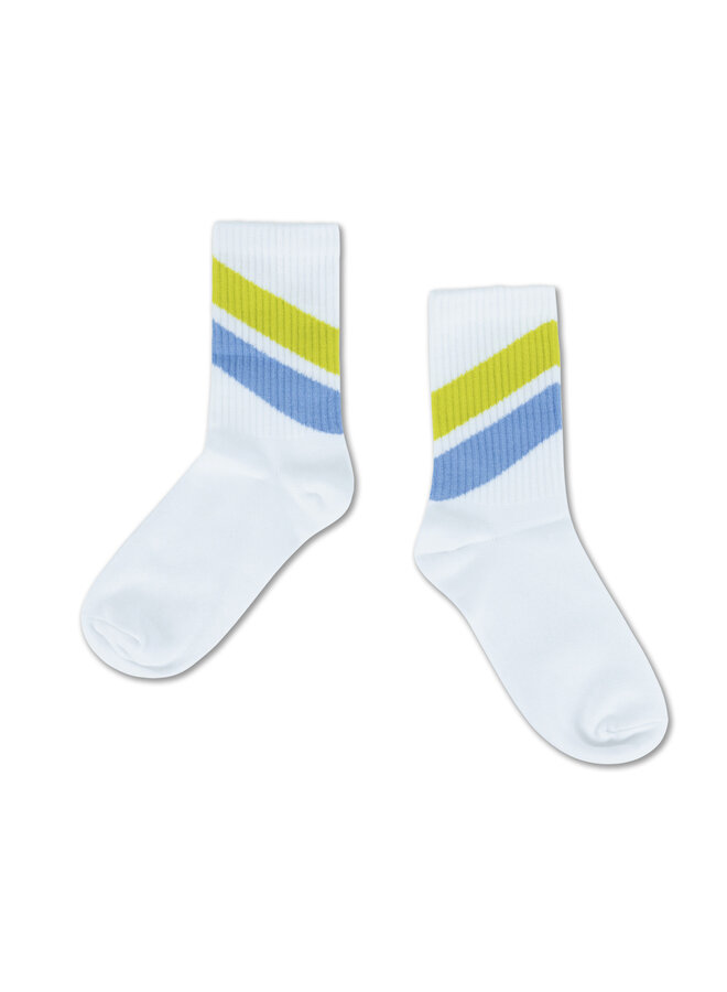 Repose AMS - Sporty socks - diagonal stripe white