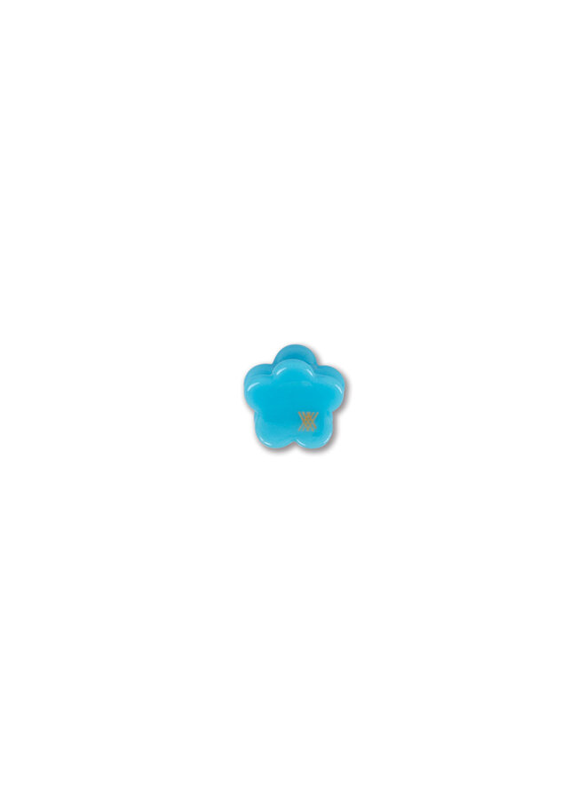 Flower hair clamp small - washed blue
