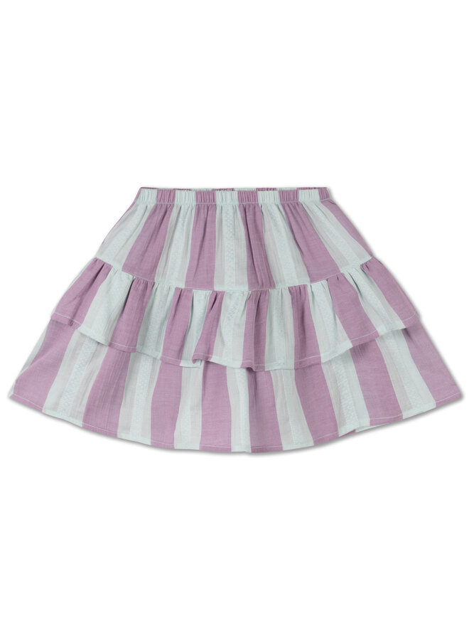 Poet skirt - soft aqua violet stripe