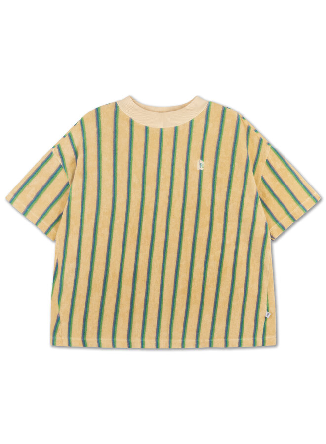 Oversized boxy tee - multi pop stripe