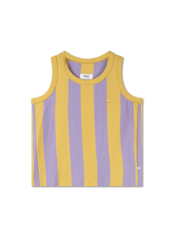 Repose AMS - Singlet - golden violet block stripe