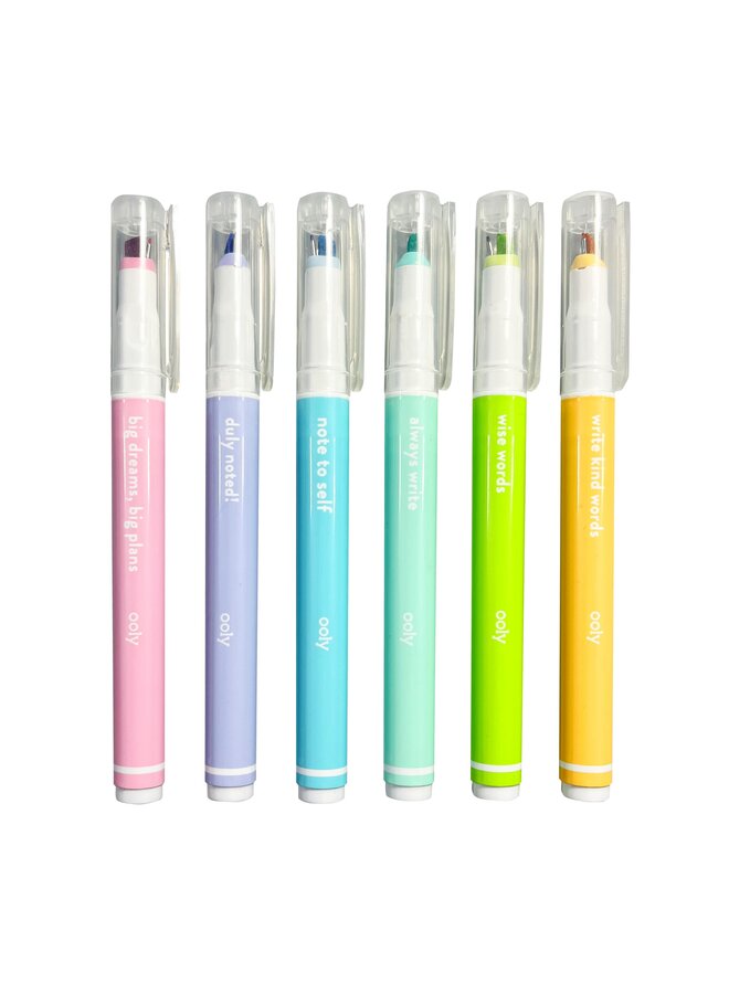 Ooly - Noted! 2-in-1 Micro Fine Tips Pens & Highlighters