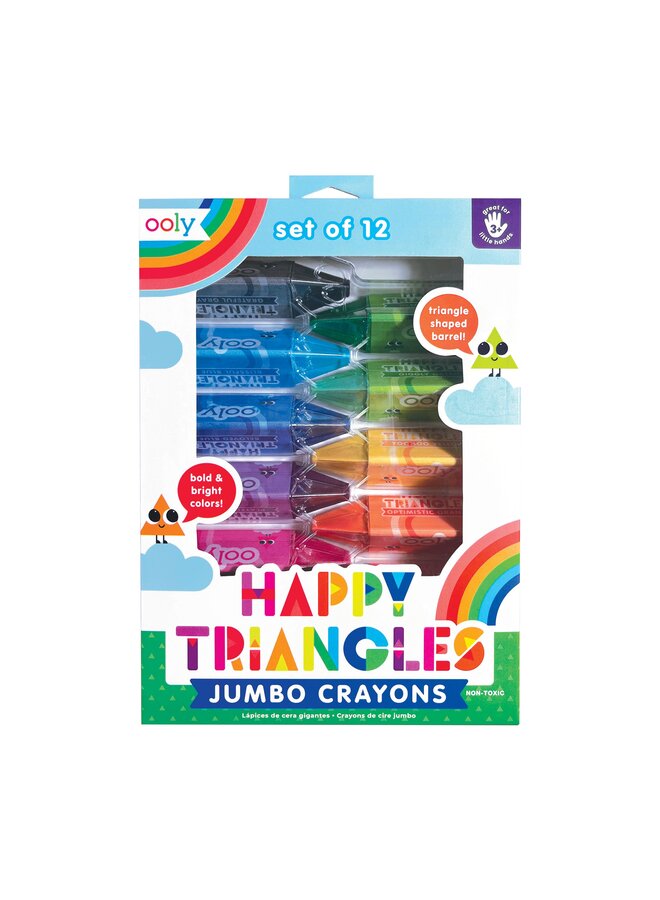 Happy Triangles Jumbo Crayons