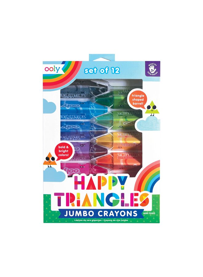 Ooly - Happy Triangles Jumbo Crayons