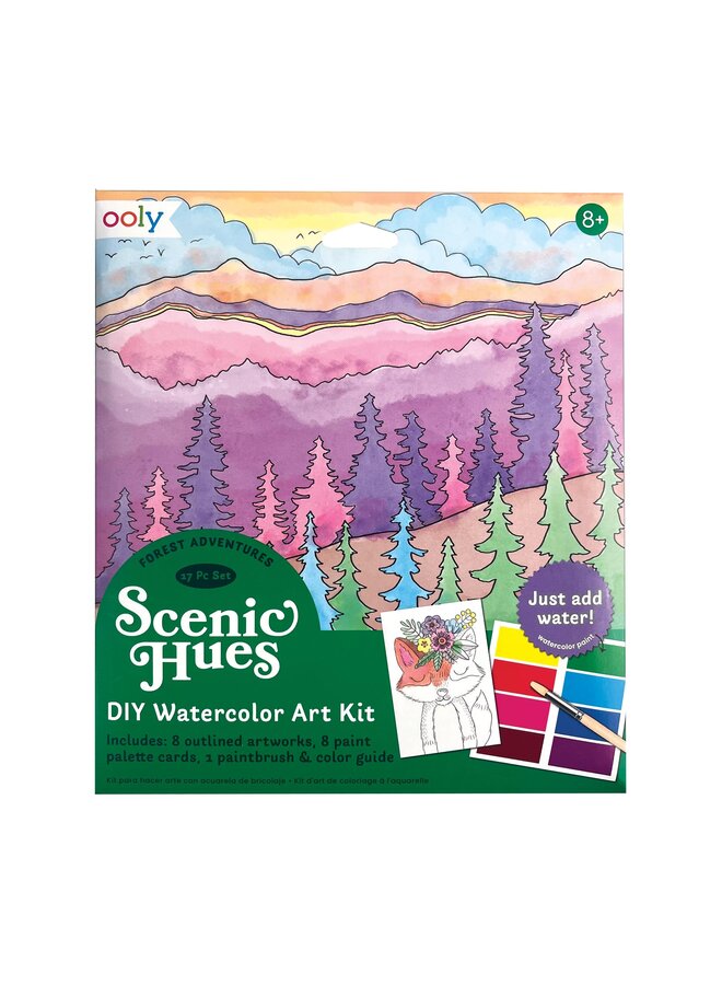 Ooly - Scenic Hues D.I.Y. Watercolort Art Kit – Forest