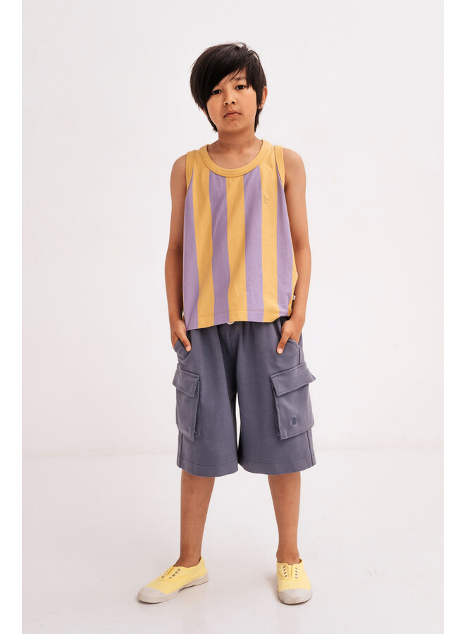 Repose AMS - Singlet - golden violet block stripe