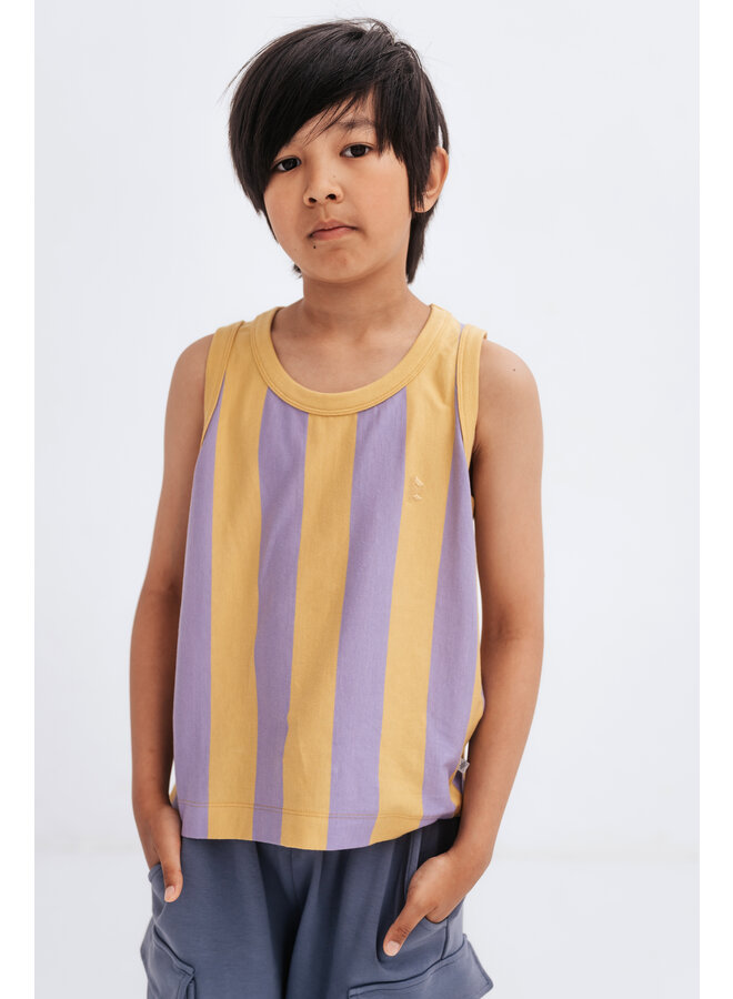 Repose AMS - Singlet - golden violet block stripe