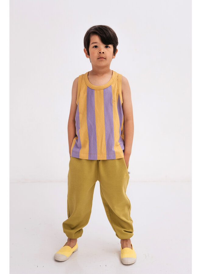 Repose AMS - Singlet - golden violet block stripe