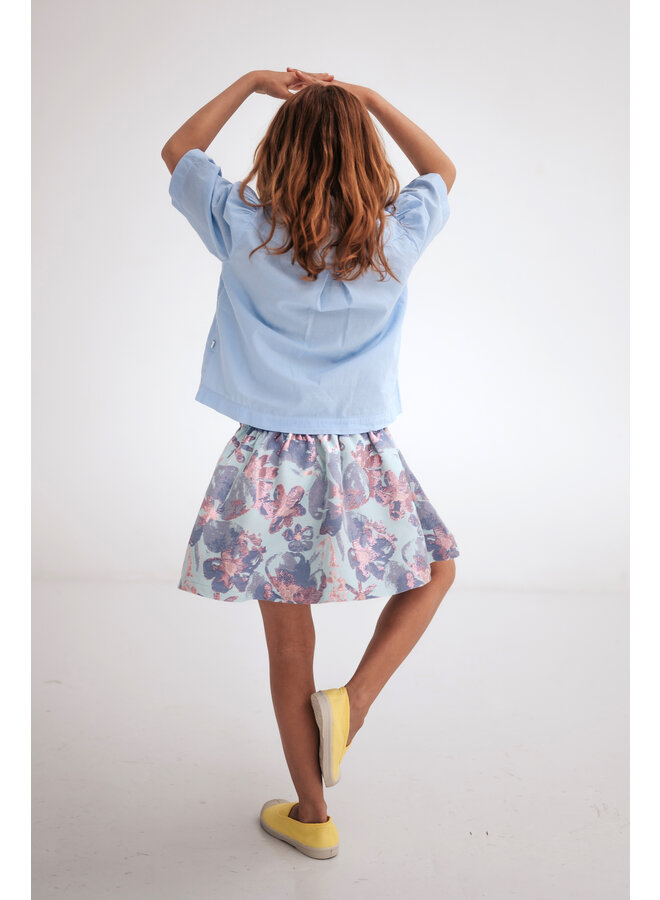 Repose AMS - Mini skirt - sparkle aqua flower