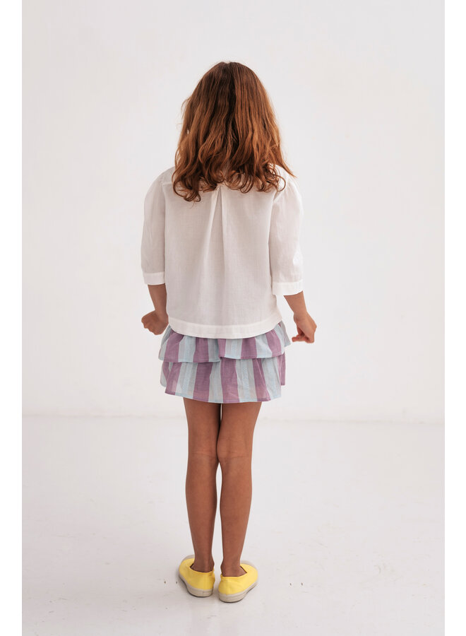 Repose AMS - Poet skirt - soft aqua violet stripe