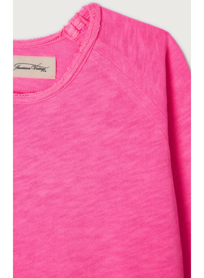 American Vintage - Sonoma longsleeve – Pink acid fluo