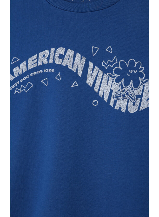 American Vintage - Fizvalley t-shirt – Bleu roi vintage