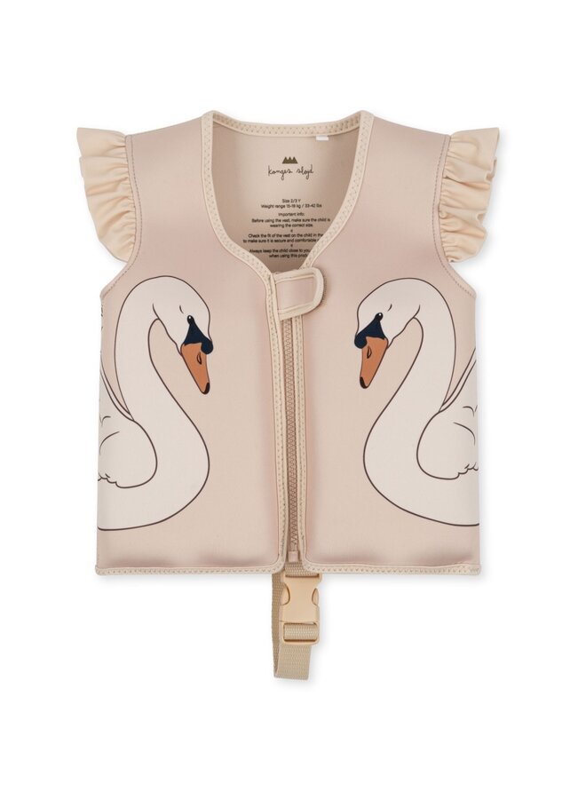 Neoprene float frill vest – Swan