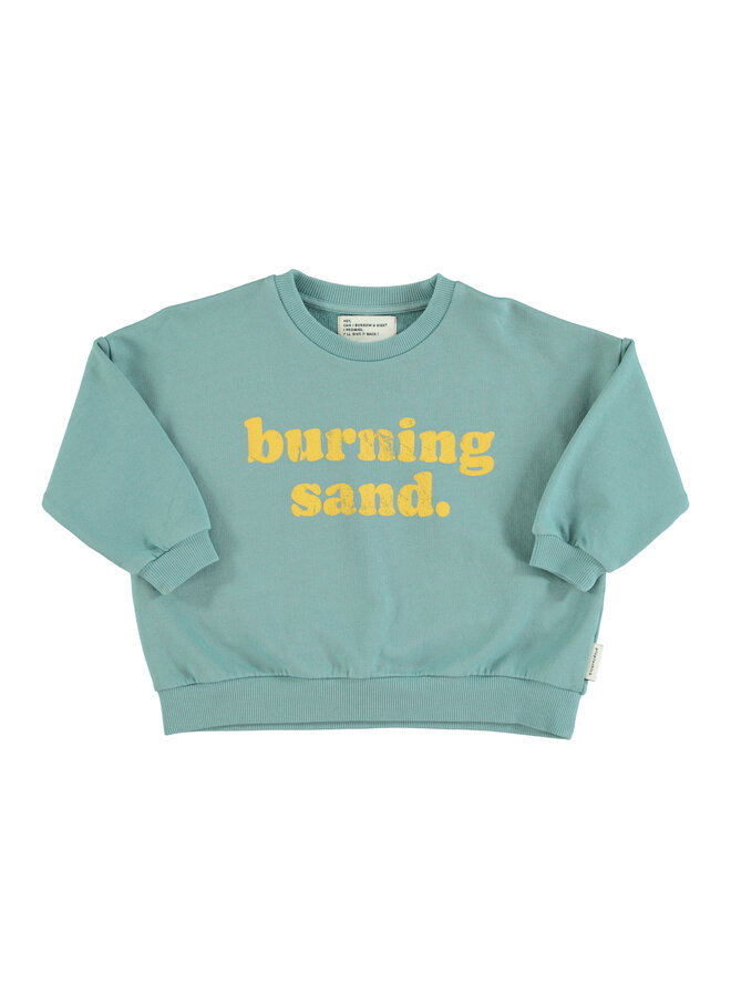 Piupiuchick - Sweatshirt – Green w/ "burning sand" print