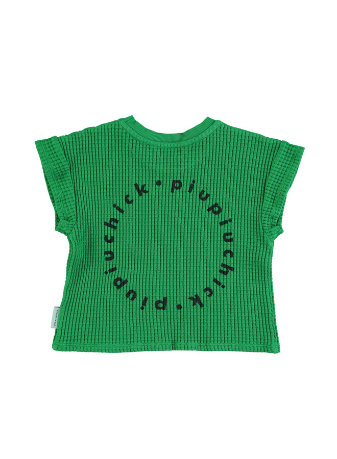 Piupiuchick - T-shirt – Green w/ black logo print