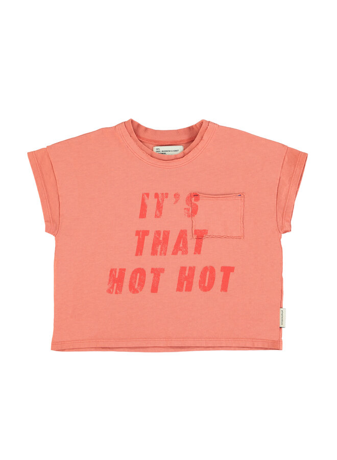 Piupiuchick - T-shirt – Terracotta w/ "hot hot" print