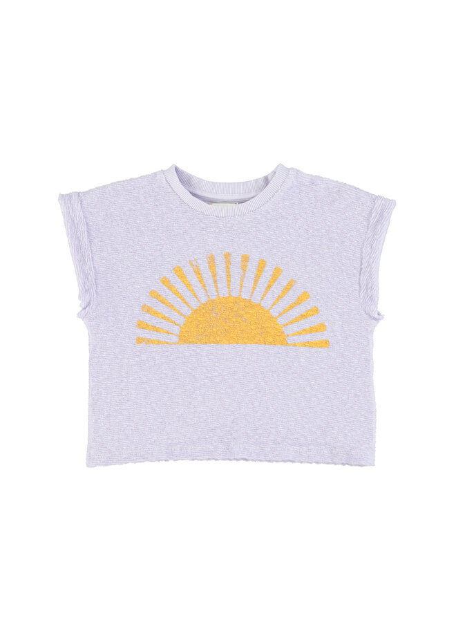 Piupiuchick - T-shirt – Lavender w/ "burning sand" print
