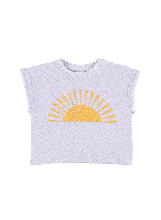 T-shirt – Lavender w/ "burning sand" print