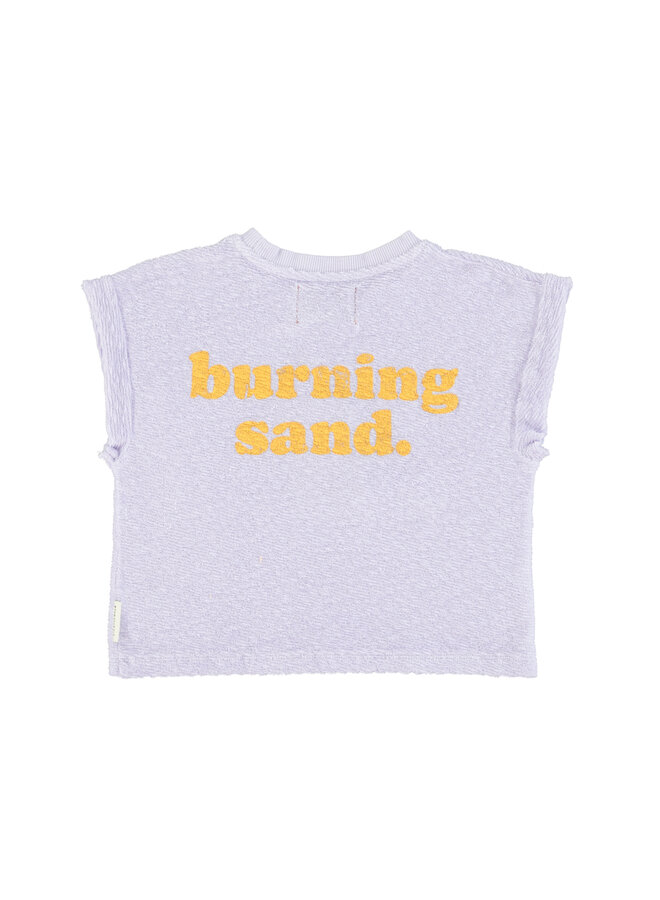 Piupiuchick - T-shirt – Lavender w/ "burning sand" print