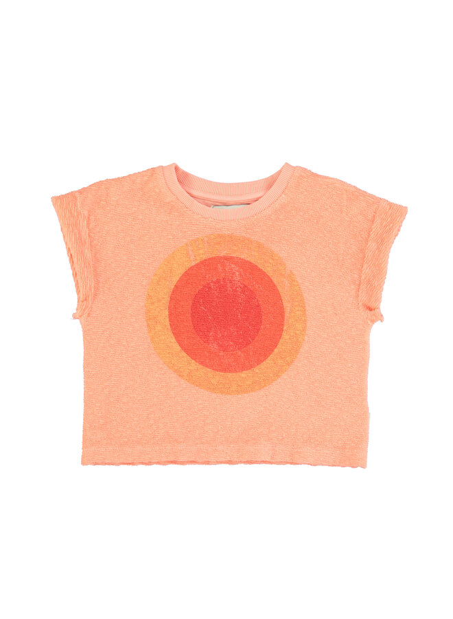 T-shirt – Coral w/ "la playa" print