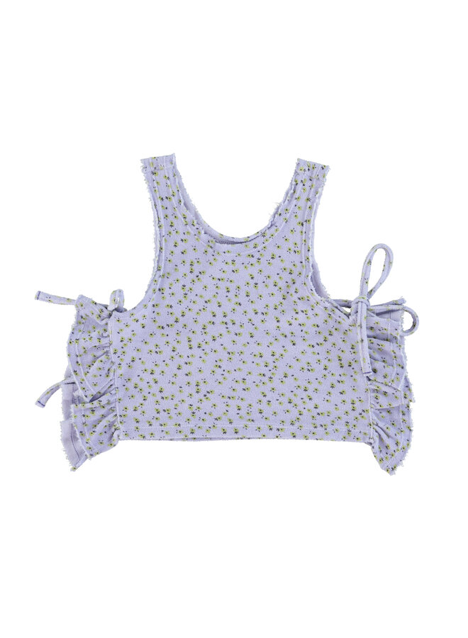 Piupiuchick - Top w/ side opening – Lavender w/ yellow flowers