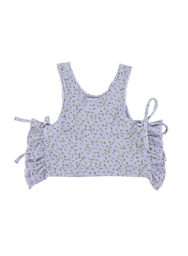 Top w/ side opening – Lavender w/ yellow flowers
