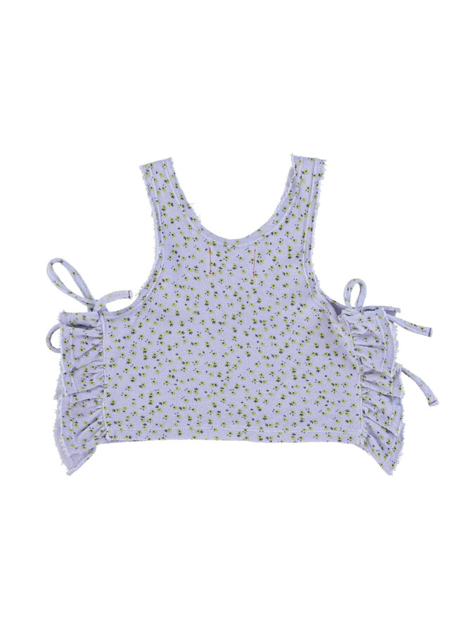 Piupiuchick - Top w/ side opening – Lavender w/ yellow flowers