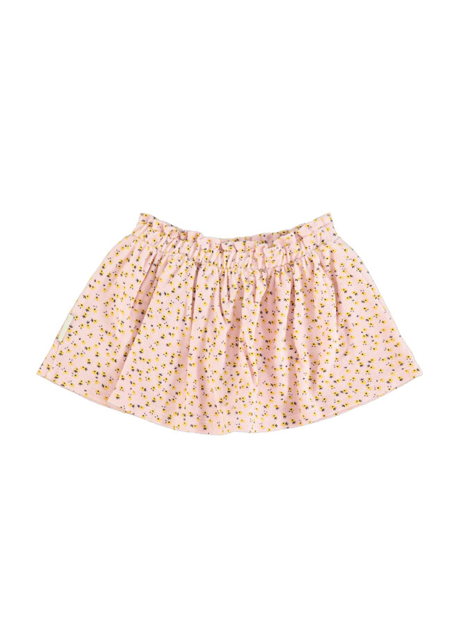 Piupiuchick - Short skirt – Light pink w/  yellow flowers