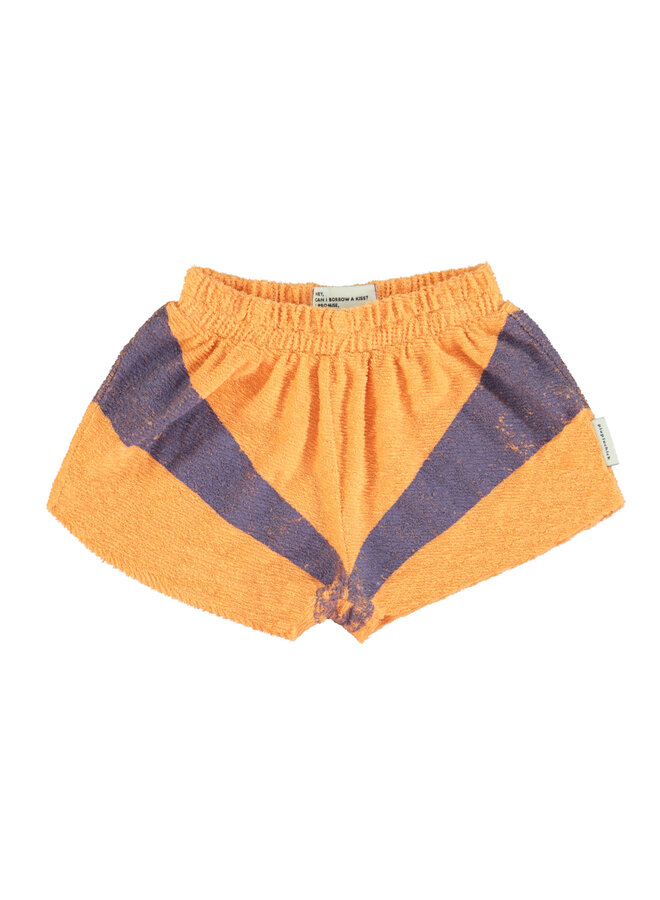 Shorts – Peach & purple print