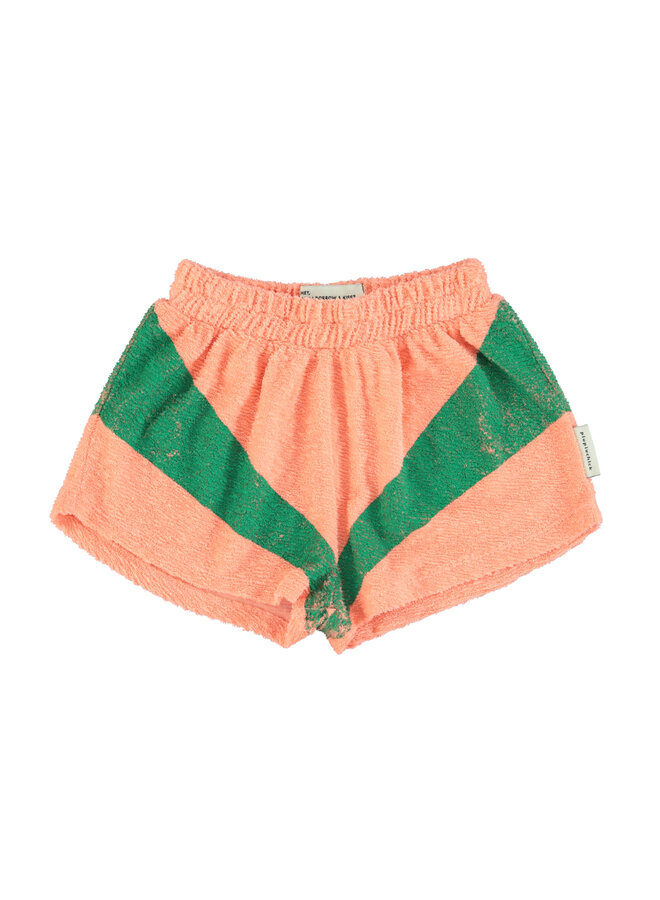 Shorts – Coral & green print
