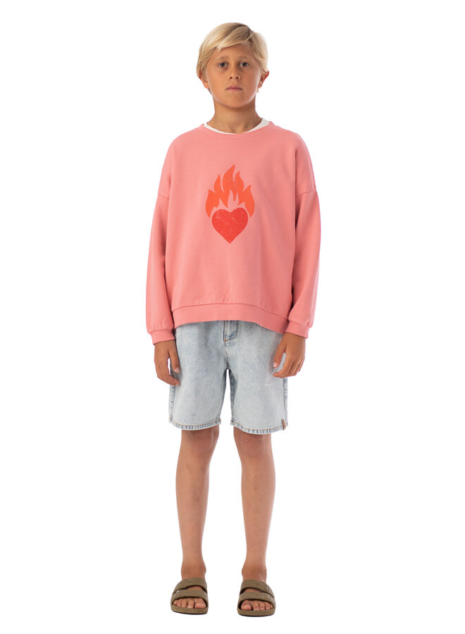 Piupiuchick - Sweatshirt – Pink w/ heart print