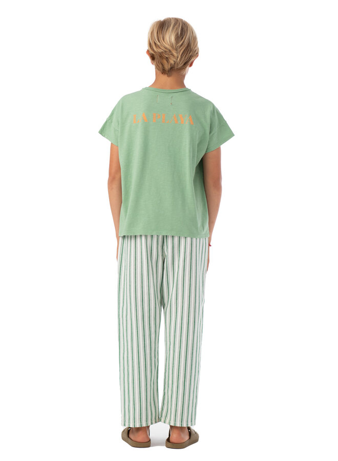 Piupiuchick - T-shirt – Green w/ multicolor circle print