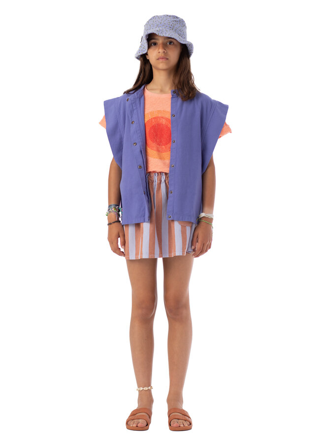 Piupiuchick - Short skirt – Orange & purple stripes