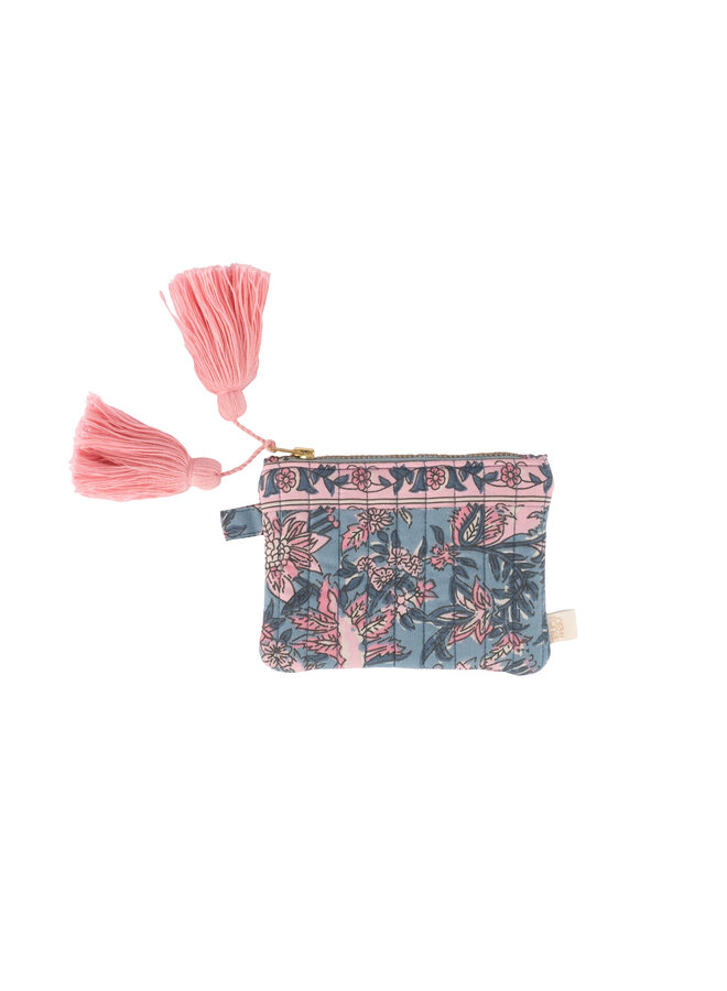 Pouch Lois – Teal garden of eden