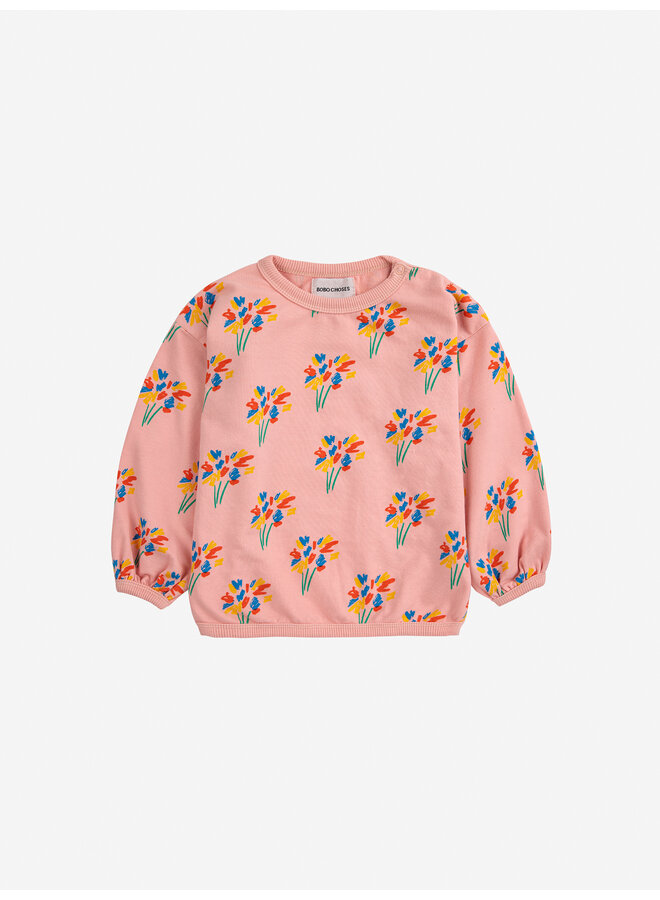 Baby fireworks all over sweatshirt - Pink