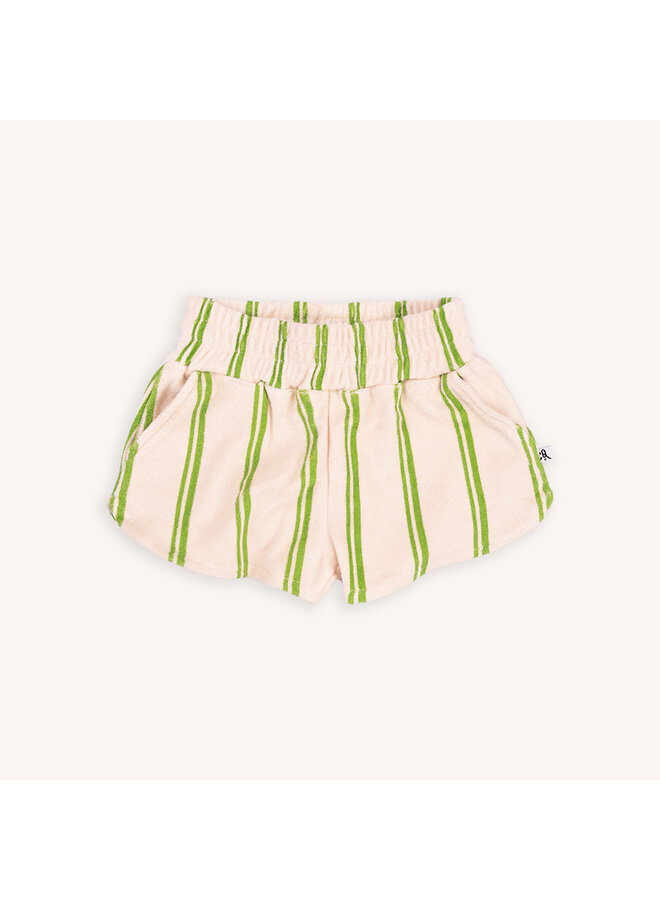 Sporty girls shorts - Stripes green