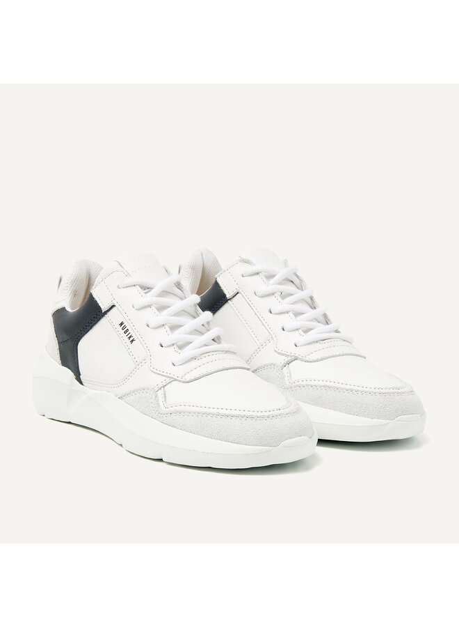Roque road wave K – white leather navy