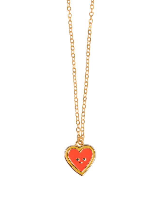 Tiny Cottons - Heart necklace – Summer red