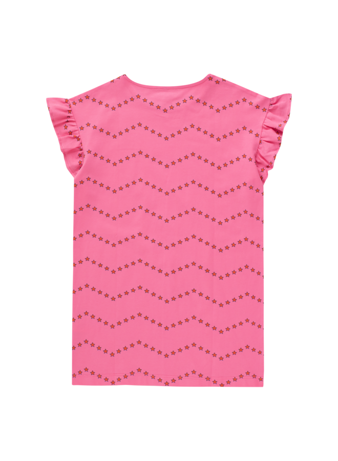 Tiny Cottons - Zigzag dress – Dark pink