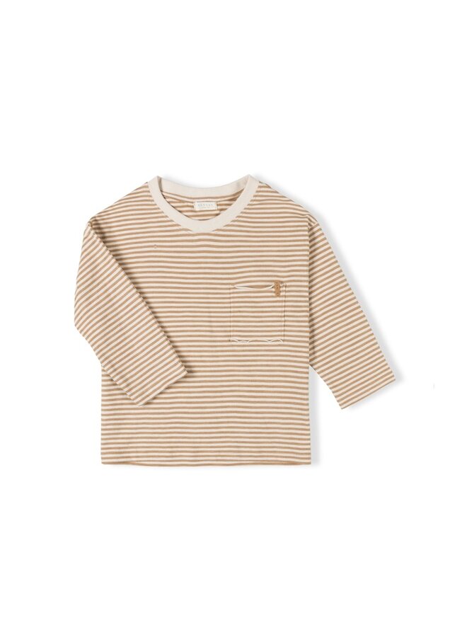 Nixnut - Drop Shirt- Caramel Stripe