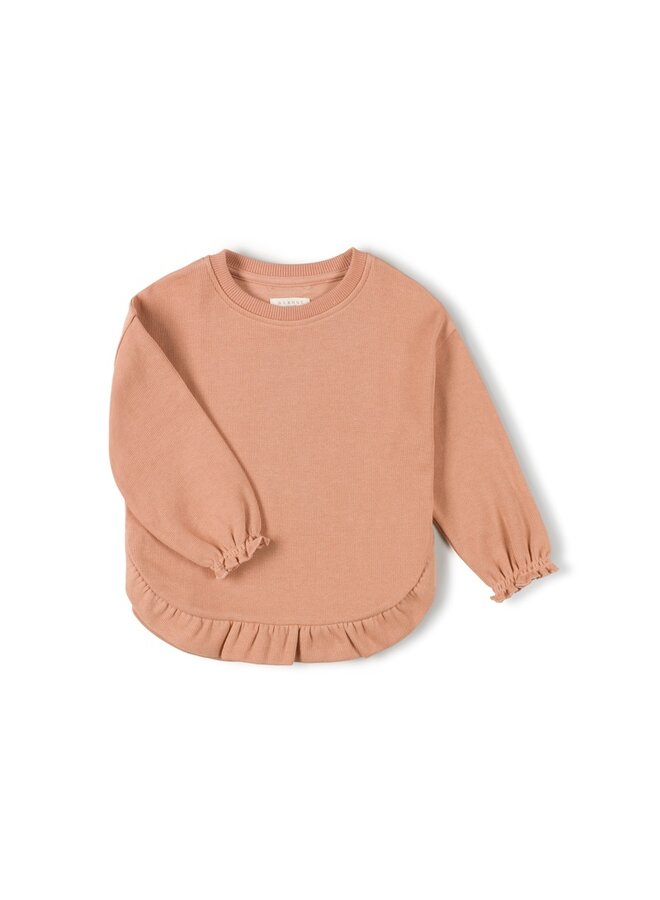 Ruffled Sweater – Peach