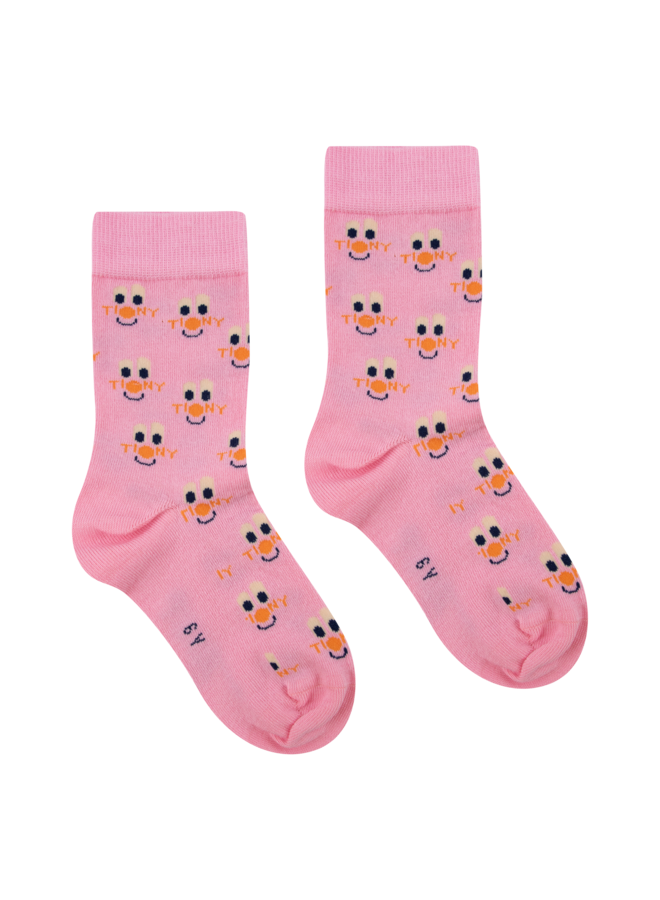 Tiny Cottons - Clowns medium socks – Pink