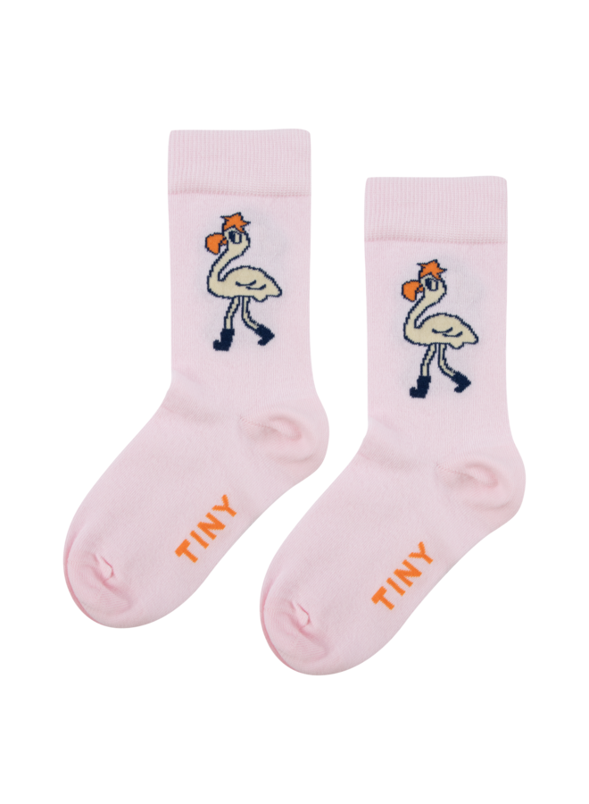 Tiny Cottons - Flamingo medium socks – Light pink