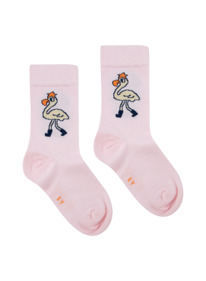 Tiny Cottons - Flamingo medium socks – Light pink