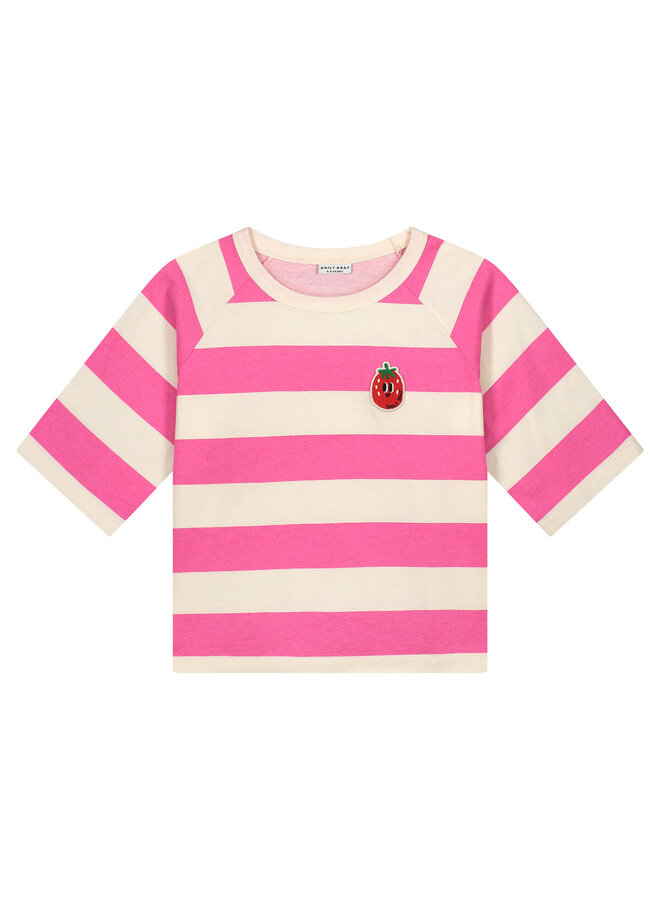 Daily Brat - Striped t-shirt – Pink yarrow 