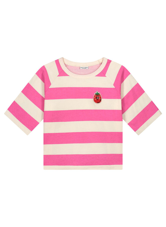 Striped t-shirt – Pink yarrow 