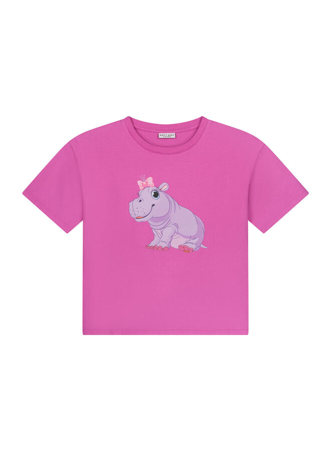 Daily Brat - Hippo t-shirt – Rose violet 