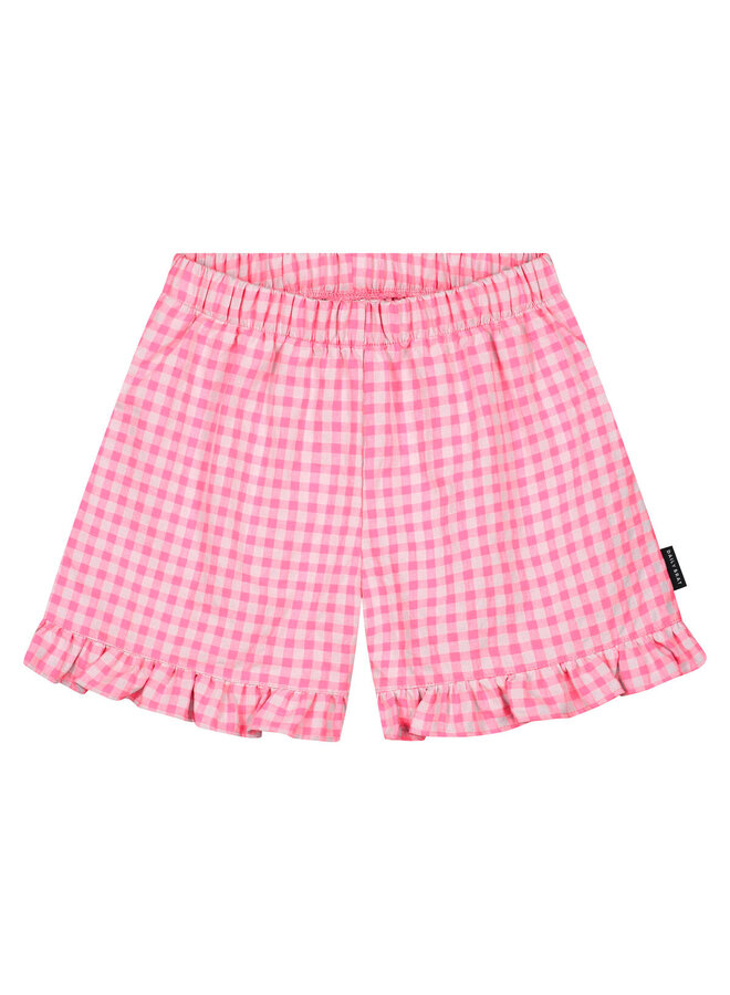 Lily checked shorts  - Cuddly pink 